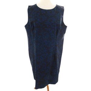 Mario Serrani Women's Extra Large Dress Blue & Black Design Shift Sleeveless